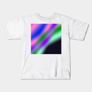 purple green white abstract texture art Kids T-Shirt